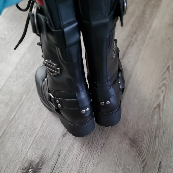 Harley-Davidson Women's Black Moto Boots - Picture 5 of 7